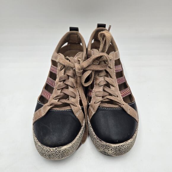 Spring Step L'Artiste Porscha Shoes Women's 39 EU 8.5 US Leather Sneaker Cut Out - Picture 3 of 8